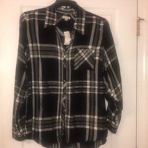 DRESSBARN size 1X button front shirt NWT